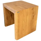 holz4home Massivholz Hocker Bank aus Eiche mit Baumkante XS