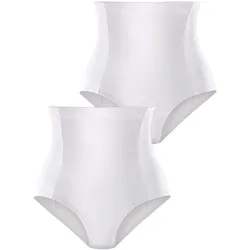 Taillenshaper PETITE FLEUR, Damen, Gr. 48/50, weiß, Obermaterial: 90% Baumwolle, 10% Elasthan. Netz: 90% Polyamid, 10% Elasthan, unifarben, körpernah, Unterhosen, aus elastischer Baumwoll-Qualität, Shape wear, Shaping Slip