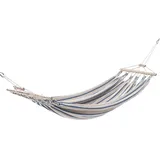 Chico Einzel-Stabhängematte Baumwolle beige-blau / 1 Person 300 x 130 150 kg...