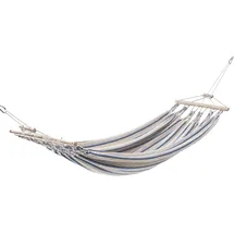 Chico Einzel-Stabhängematte Baumwolle beige-blau / 1 Person 300 x 130 150 kg...
