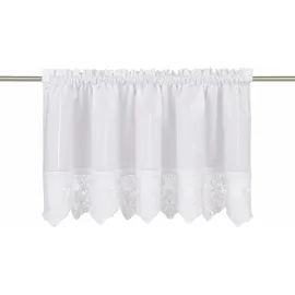 HOSSNER - ART OF HOME DECO Querbehang Stangendurchzug 130 x 25 cm Weiß 1 St