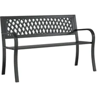 VidaXL Gartenbank Schwarz 120 cm Stahl