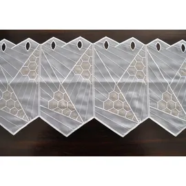 Stickereien Plauen Panneaux STICKEREIEN PLAUEN "Linda" Gr. 9, weiß, B:210cm H:30cm, Voile, Polyester, Gardinen