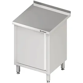 Stalgast Arbeitsschrank mit Flügeltür, 600x700x850 mm, mit Aufkantung, verschweißt