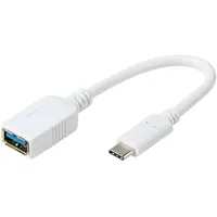 Vivanco Adapter USB A auf USB C Stecker 0,1 m (Weiß)