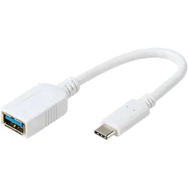 Vivanco Adapter USB A auf USB C Stecker 0,1 m (Weiß)