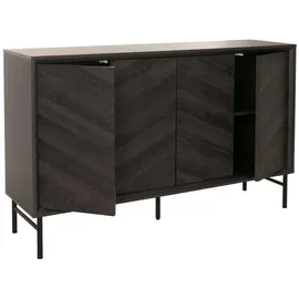 Mendler HWC-M50 Sideboard 94 x 151 x 40 cm Dunkelgrau