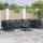 vidaXL Garten-Lounge-Set 8-tlg. schwarz Aluminium
