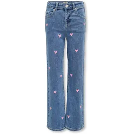 only & kids Kogjuicy Wide Leg Heart Emb Jeans Noos