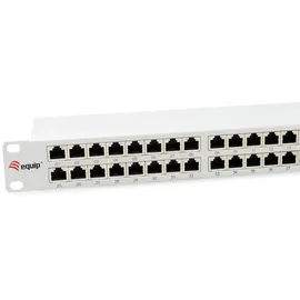 Equip Patchpanel 48-Port Cat6A 19" FTP 1HE hellgrau
