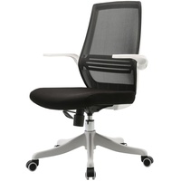 Mendler Moderner Bürostuhl HWC-J88, Schreibtischstuhl, ergonomisch atmungsaktiv, Taillenstütze, anhebbare Armlehne schwarz