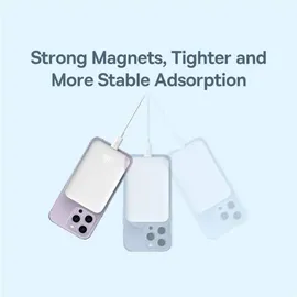 Baseus P10059002223-00, 6000 mAh, Wireless charging, 20 W White