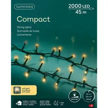 Lumineo LED-Lichterkette Soft Gold 45 m Grün