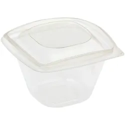 VEPATIM 40x BIO Salatschalen mit Deckel aus Bio-Kunststoff (PLA) transparent 480ml
