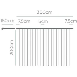 Newgarden Lichtervorhang LED 3x2 m warmweiß