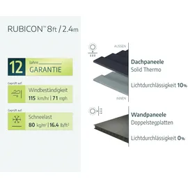CANOPIA Rubicon Gerätehaus 6,03 x 2,27 m Grau