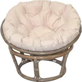 Home Affaire Rattanstuhl ? aus handgeflochtenem Rattan grau