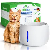 Katzenbrunnen CarePet© Trinkbrunnen - 2.5L - Automatischer Trinkbrunnen mit Aktivkohlefilter - Ideal für Katzen, kleine Hunde, Ultra-leisem Pumpenbetrieb, sauberes und gesundes Trinkwasser (Weiß)