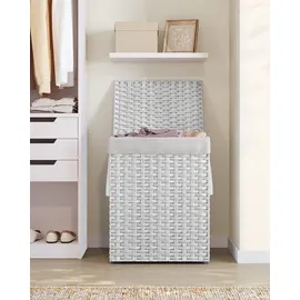 Songmics Wäschekorb, Rechteckig Weiß