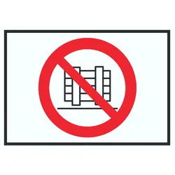 HB-Druck Abstellen oder Lagern verboten Symbol Schild A5 (148x210mm)
