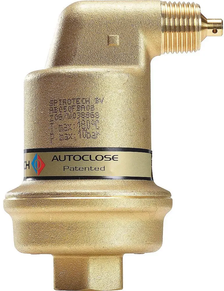 Automatischer Schnellentlüfter SpiroTop Solar AutoClose DN 15 (1/2'') IG, aus Messing