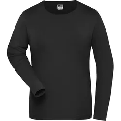 Damen Bio Stretch Langarmshirt "JN1803" UV-Schutz - XL - black