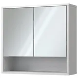 Vicco Badspiegelschrank Eliza, Weiß 70 x 65 cm mit 2 Türen