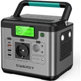 SWAREY Stromzeuger S500 Pro Solargenerator, 518Wh (Spitzenleistung von 1000 W) Tragbare Powerstation mit eine Tasche, Type-c für Wohnmobile,Camping
