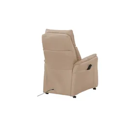 Hukla Relaxsessel Pascal Leder 77 x 115 x 90 cm Beige elektrisch, drehbar