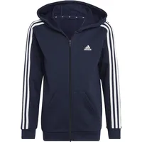 Adidas Essentials 3-Streifen Fleece Kapuzenjacke Legend Ink / White 164