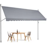 Vevor Klemmmarkise Sonnenmarkise, mit Kurbel 450x120cm Grau