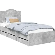 vidaXL Bettrahmen 90 x 190 cm Grau