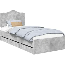 vidaXL Bettrahmen 90 x 190 cm Grau