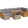 vidaXL Garten-Sofagarnitur 8-tlg. Loungeset beige