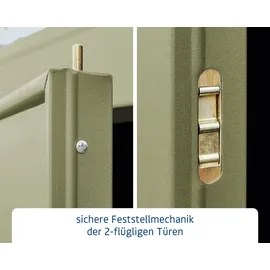 Hörmann Gerätehaus Elegant-P 2,38 x 2,38 m Schilfgrün
