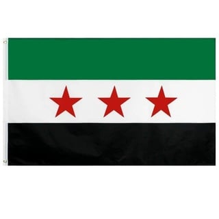 Bemvp Syrien-Flagge, 90 X 150 cm, Polyester, Syrische Arabische Republik, DREI-Sterne-Flagge, Lebendige Farben, Syrisches Outdoor-Banner Für Festival-Party-Dekoration