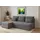 ax living Hellgraues Ecksofa Klein mit Schlaffunktion Dolceo Steppung