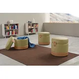 Egoitaliano Hocker Tonder Leder 50 x 50 x 50 cm Grün