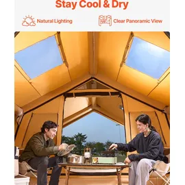 Vevor Aufblasbares Zelt Gelb