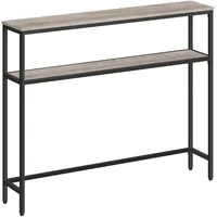 VASAGLE Konsolentisch, Grau, Holzwerkstoff, 100x80x20 cm, Wohnzimmer, Wohnzimmertische, Konsolentische