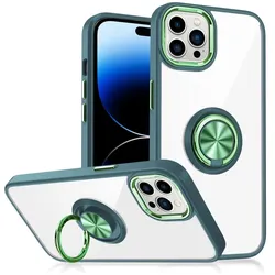 Schutz Handy Hülle für Apple iPhone 15 Pro Case Cover Ring Halter Bumper Etuis