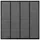 vidaXL WPC Lamellenzaun 180 x 180 cm schwarz