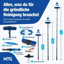 NTG Reinigungsset Teleskop Waschbürste Blau