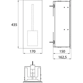 EMCO Asis Pure Hochschrank 43,5 x 17,0 cm grau MDF