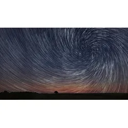 Fototapete PAPERMOON "GEWUNDENER STERN-BAUM HIMMEL ABSTRAKT MUSTER FANTASIE", bunt, B:4,50m L:2,80m, Vlies, Tapeten