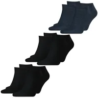 Sneakersocken - TH MEN SNEAKER Vorteilspack in 47-49 4 Paar Schwarz 6er Pack