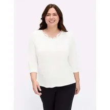 CREATION L Lyocell-Shirt in ecru | Gr.: 46
