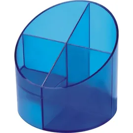 Helit Multiköcher Economy Transparent 4 Fächer Ø110 mm Blau