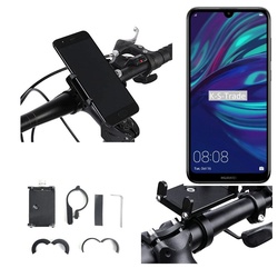K-S-Trade für Huawei Y7 (2019) Smartphone-Halterung, (Handyhalterung das Fahrrad Halter Lenkstange Fahrradhalterung) schwarz
