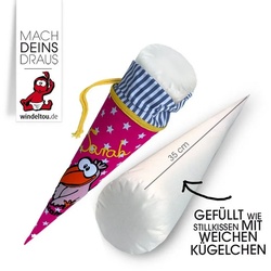 windeltou – MACH DEINS DRAUS Schultüte Schultütenkissen mit EPS-Perlen gefüllt, Kissen gefüllt mit EPS-Perlen 35 cm